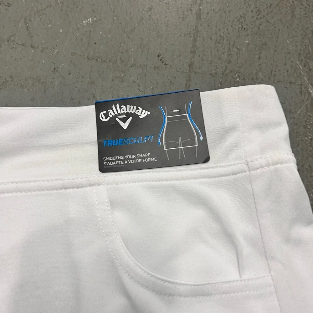 Callaway Women's TrueSport Golf‎ Skort Size XL White Stretch Activewear New